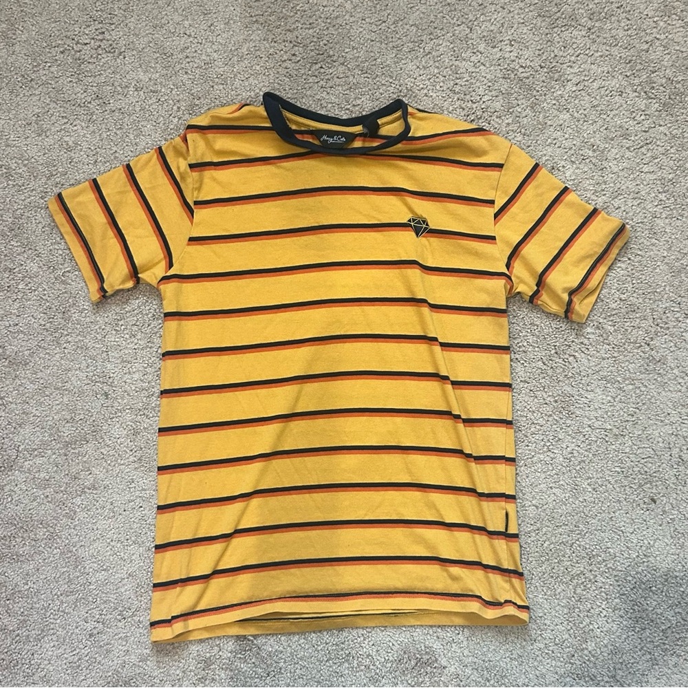 Yellow and Black Striped Shirt